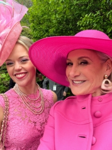 Here’s a fun photo of Katherine Zeller Gage, the beautiful wife of Chef Daniel Boulud and my longtime publicist and friend, Susan Magrino. The two stopped for this "pretty in pink" photo.