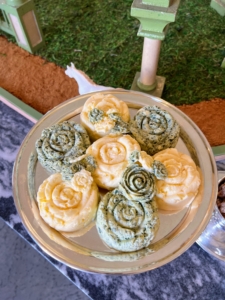 Nearby, butter roses made from Vermont Creamery butter.
