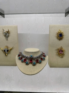 Guests were able to view many jewelry displays including these precious High Jewelry pieces by Jean Schlumberger.