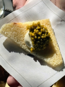 I instructed the wait staff to make sure each piece had a nice dollop of caviar on top.
