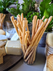 We also enjoyed lots of these Biddy Sticks - small-batch, handmade, organic, artisanal breadsticks - made with just a hint of red pepper.