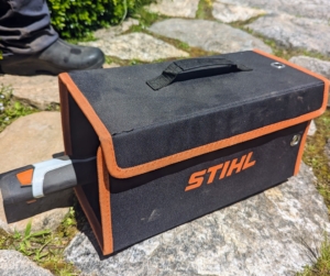 STIHL makes a lot of wonderful and dependable garden tools, but the hand-held HSA 26 garden shears is what I use most when I prune and groom. It comes in this easy-to-carry case, so all the accessories can be safely transported from one area to another.