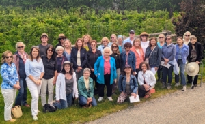 At the end, the group stopped for a final photo. It was a nice ending to a pleasant early summer walk. Thanks for visiting my gardens, Garden Club of Yorktown.