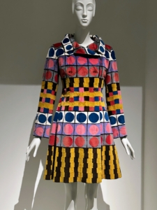 Lagerfeld was not limited by color - his pieces also included audacious color palettes. This coat is from Fendi, autumn/winter 2000–2001.