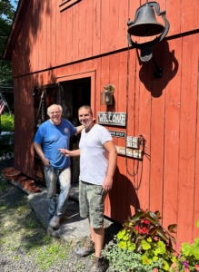 Guy and his son, Ben, are both master potters. Here they are at the entrance of the shop. I was so happy to have some time to stop in and visit with them after a long day of shooting.