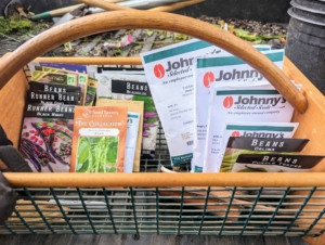 This time of year, we are constantly working in the vegetable garden to maintain what is growing and to plant more seeds for new crops. My gardeners keep seeds well organized in these baskets, so they're ready to bring out to the garden when needed.
