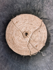 As with all our projects using twine, we use jute - everything is kept uniform and as natural as possible.