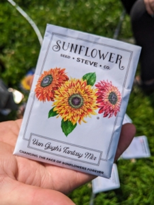 He also planted some from Sunflower Steve Seed Co.