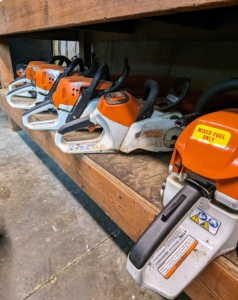 STIHL’s most well-known tool is the chainsaw. STIHL designed and built its first electric chain saw in 1926 and 94 years later, it is still one of its best pieces of equipment. The chainsaw has soft grips for comfortability and secure maneuverability.