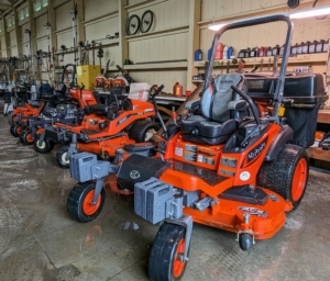We have a fleet of Kubota mowers. They are used almost daily during the warmer months.