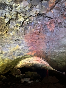 The magma chamber is often referred to as the heart of a volcano. Here are some of the various colors on the surrounding walls.