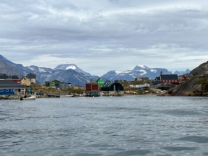 We visited a small Inuit village on Prince Christian Sound. The Prince Christian Sound is a waterway in Southern Greenland.