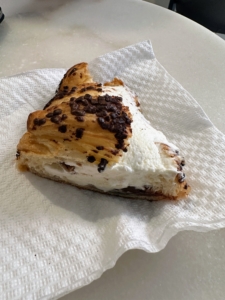 ... and so was this pastry, with chocolate nibs on top.