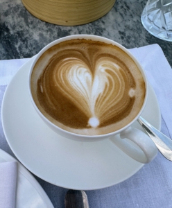 The next day, we enjoyed a delicious breakfast - a perfectly perfect Italian cappuccino.