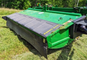 Mower-conditioners are a staple of large-scale haymaking. It cuts, crimps, and crushes the hay to promote faster and more even drying.