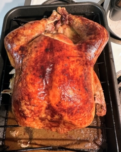 And look at this beautiful golden turkey sent from Jessica Frank. I am sure it was delicious.
