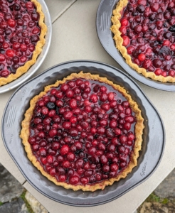 And a cranberry tart. This recipe is from my original "Martha Stewart's Pies & Tarts" book.