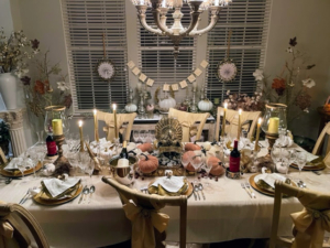 This table setting came from Margaret Alfonso Castro.