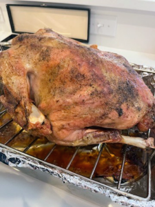 Jule adds, "our Thanksgiving meal was beautiful, cozy and delicious - first time trying a non-frozen fresh bird, baked breast down just like you taught me. It came out perfect after two hours convection roasting. My husband says this year’s feast was the best one yet! I am happy. Thankful for you Martha!!"