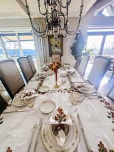 Ashley Craig-Diaz from Roswell, Georgia says, "my mother-in-law, Tricha, always has the best set tables! She uses heirloom china from her original wedding collection and mixes in crystal from her mother. Silver and linen are always a must! Her tables elevate every occasion and make holidays so special."