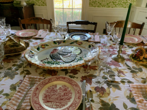 Tim O'Keefe sent this photo of his table set in Redding, Connecticut.