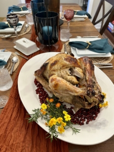 And here is Catie's beautifully dressed Thanksgiving turkey. Catie also says, "in a season that is so focused on more, more, more, it’s nice to be able to take a moment to pause and appreciate the blessings that we already have."