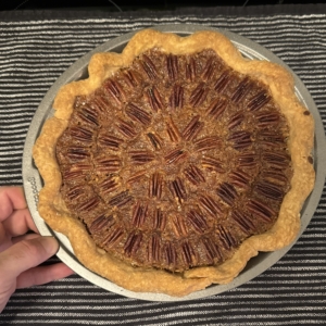 Ben "brought Martha’s Bourbon Pecan Pie, which everyone loved."