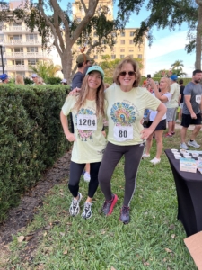 My friend Lisbeth Barron, on the right, shared this photo of her and her "personal trainer Deedra Ryder after running the Palm Beach 5k Turkey Trot Race at 7:30am on Thanksgiving Morning, to benefit United Way."