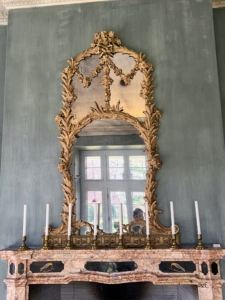 I admired this gorgeous mirror above the fireplace.