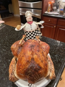 Patrick Tierney from my security team sent in these beautiful images from his family's holiday feast. His daughter, Claire, captioned all the pictures. Here is the "Tierneys' beautiful turkey... thanks to Martha's recipe "Roasted turkey in Parchment with gravy." It was delicious.