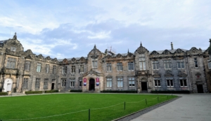 And here a photo of one of the quads at the University of St. Andrews. St Andrews is made up of a variety of institutions, comprising three colleges — United College, St Mary's College, and St Leonard's College.
