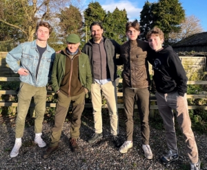 Here are Judy's "boys" with Steven Brazendale, known as the Scottish Countryman. He offers outdoor experiences with archery, wildlife and fly fishing.