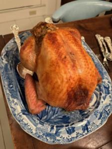 This was his "locally bred and raised turkey from Quatrro’s farm in Millbrook."