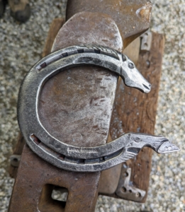 Before leaving, Mike made me this horseshoe as a keepsake. He is a farrier and an artist.
