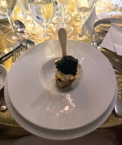 Not a dessert, but just as decadent - a baked potato with caviar at Club Colette, where we celebrated New Year's Eve.