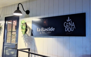 These two French restaurants are housed in the same building. Cenadou serves traditional French dishes while La Bastide offers a more formal tasting menu for fine dining. Cenadou, the 50-seat French bistro is upstairs and La Bastide, which seats 12 is downstairs - both with beautiful views of the property's landscape.
