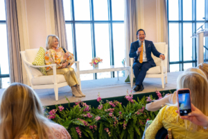 And then after lunch, a Q & A conversation with me and moderator Fernando. It was such a wonderful event for such a special cause. Please learn more about the Center for Family Services Palm Beach County at their web site, ctrfam.org. (Photo by Carrie Bradburn/CAPEHART)