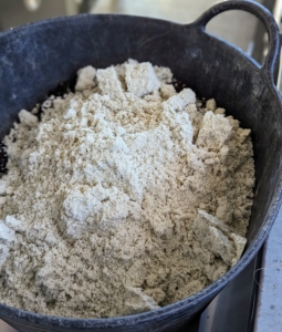 Ryan also adds in some horticultural sand, a very gritty sand made from crushed granite, quartz, or sandstone. Horticultural sand is often known as sharp sand, coarse sand, or quartz sand.