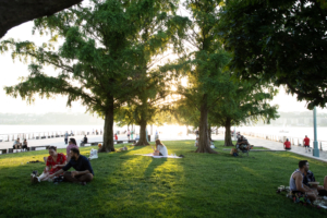 Over the years, my family and I have spent lots of time at the Hudson River Park. Pier 84 is a popular pier with its spacious lawn and trees. (Photo courtesy of HudsonRiverPark.org)