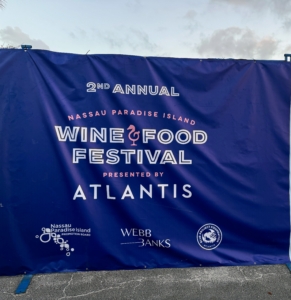 This was the second annual wine and food festival. Proceeds from the event support the Atlantis Blue Project Foundation, dedicated to saving marine life and its habitats throughout the Bahamas and Caribbean seas.