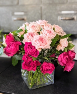 Flowers are enjoyable inside and out. These fragrant roses remind me that warmer weather and colorful garden blooms are just around the corner.