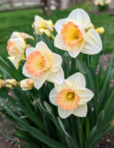 In full bloom, these flowers grow up to about 16 to 18 inches tall. Daffodil season is a great time of year, and there are many more beautiful blooms to come…