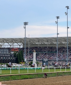 The day was warm, about 80-degrees Fahrenheit and mostly cloudy, but only a 30-percent chance of rain. It was a good day for the Kentucky Derby.