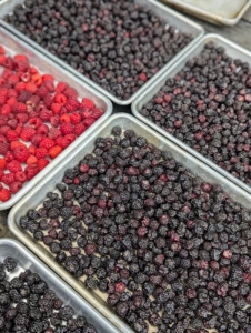 Look at these trays of fruit – so exciting, and not bad for a first harvest. And there will be many, many more...