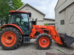 Hauling all the needed soil is our Kubota M4-071 tractor – a vehicle that is used every day here at the farm to do a multitude of tasks.