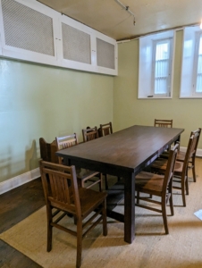 Staff would gather and eat at this table - it was a dream to work in a kitchen like this one in its time.