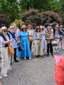 The group arrived mid morning. Mine was the first of three tours the group was scheduled to see this day. Before the tour, I welcome everyone to Cantitoe Corners and talked about what we would see along the guided walk.