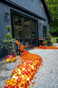 As part of the "How to Think Like a Tomato" theme, Chef Eyal Shani brought hundreds of beautiful heirloom tomatoes to decorate the barn entrance.