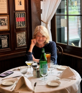 On this day, I was the first to arrive and took a seat at a corner table. It was a warm summer evening, so I ordered a refreshing iced tea and a martini. Thankfully, Susan and Kevin came in just a few minutes later - Kevin with his phone camera ready.