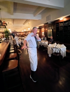 Longtime bartender extraordinaire, Brian Drew, and all the staff greet guests with "buono sera" or good evening. Brian makes one of the best icy cold martinis.